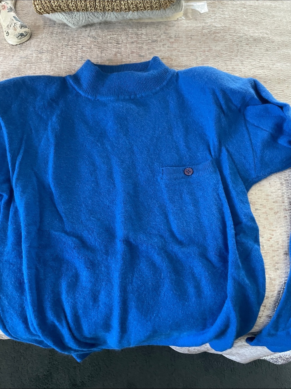 Harper Men's Cobalt Blue Turtleneck Sweater with Pocket